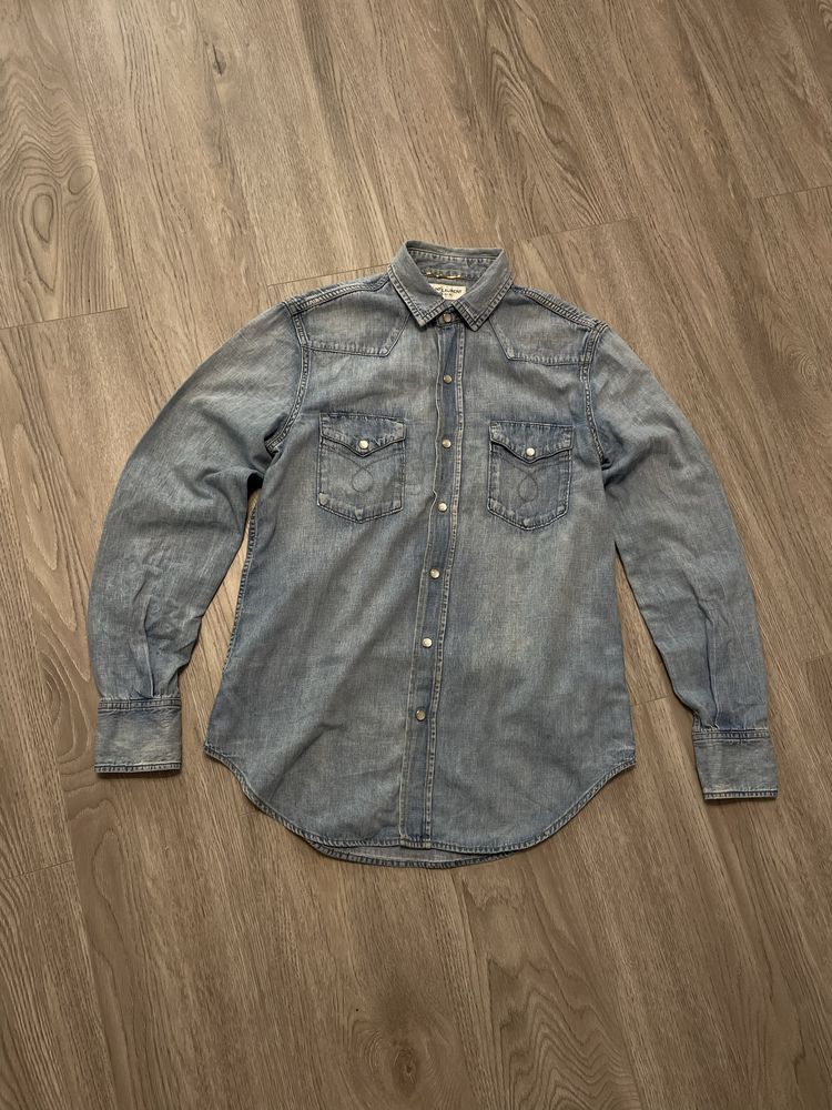 Saint Laurent Paris Saint Laurent Paris 2014 Japan Unisex Denim Shirt Size US M / EU 48-50 / 2 - 2 Thumbnail