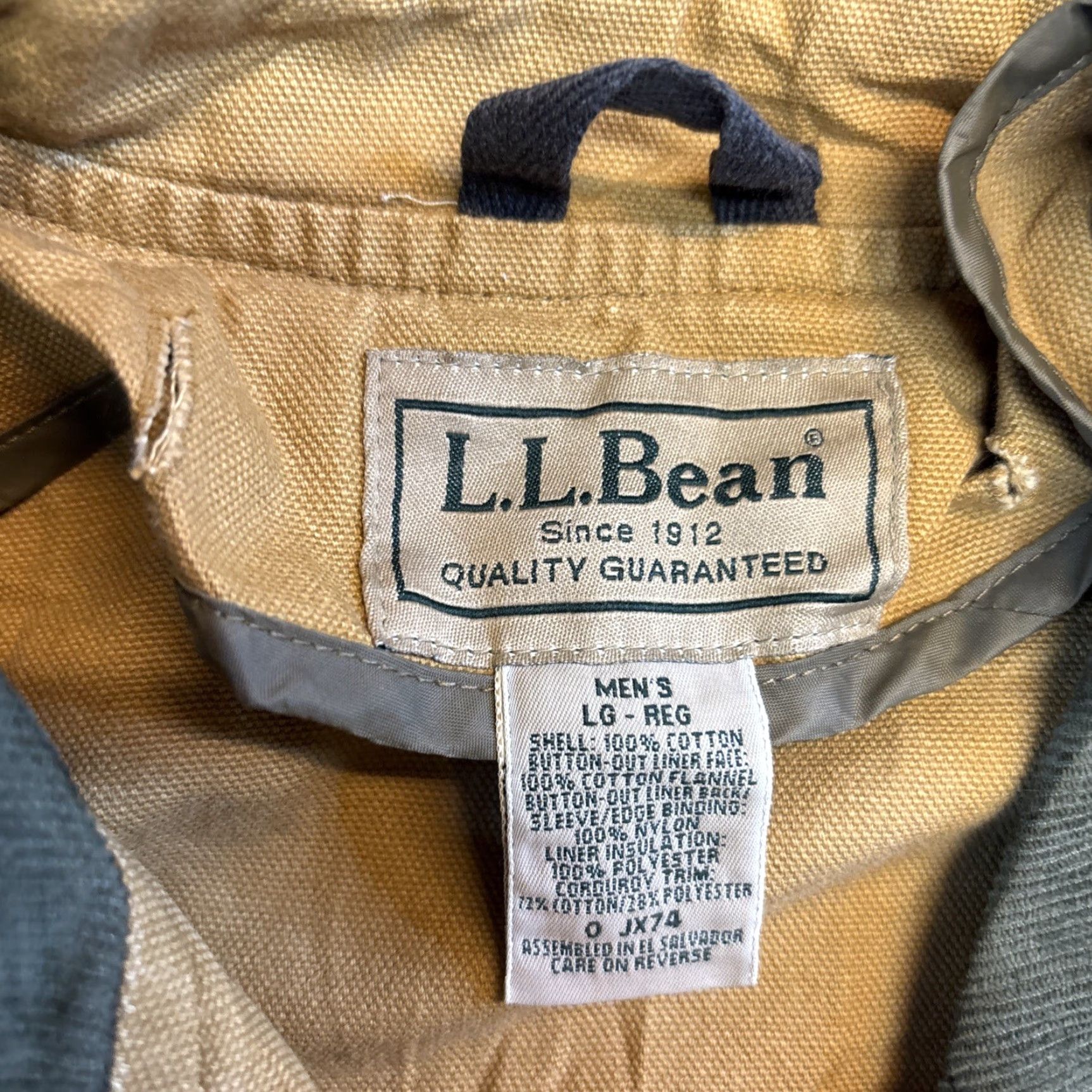 Vintage VINTAGE LL Bean Since 1912 Jacket Chore Canvas Mens Brown Style JX74 Button Out Size XL Overcoat Size US XL / EU 56 / 4 - 2 Thumbnail