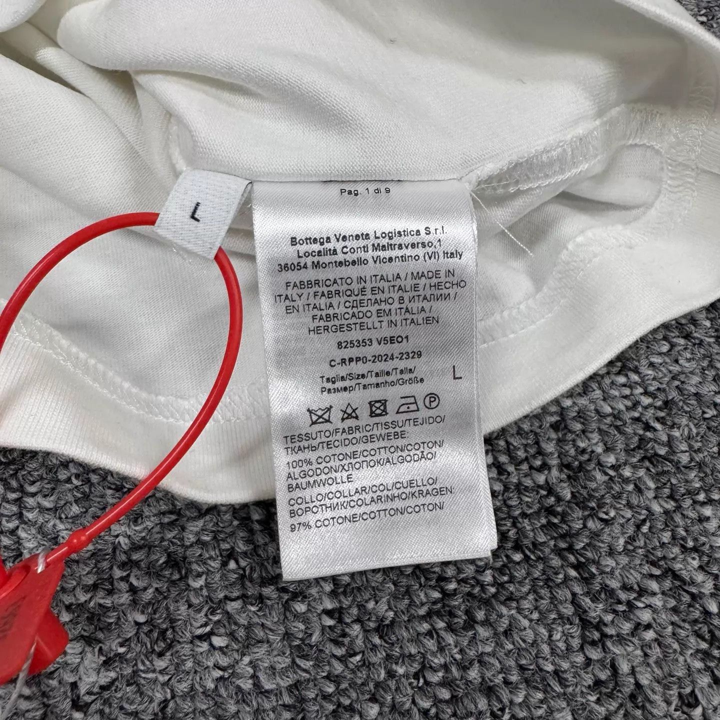 Bottega Veneta BV White Colorblocked Striped Short Sleeve Tee L Size L / US 10 / IT 46 - 5 Thumbnail