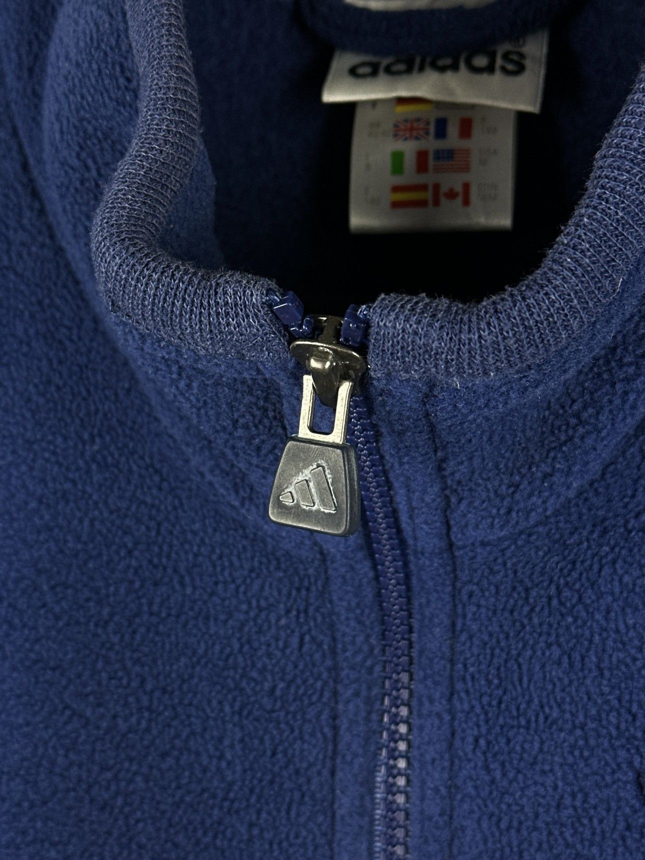 Adidas Vintage 00’s Adidas Full Zip Oversized Fleece Jacket Y2K Size US M / EU 48-50 / 2 - 6 Thumbnail