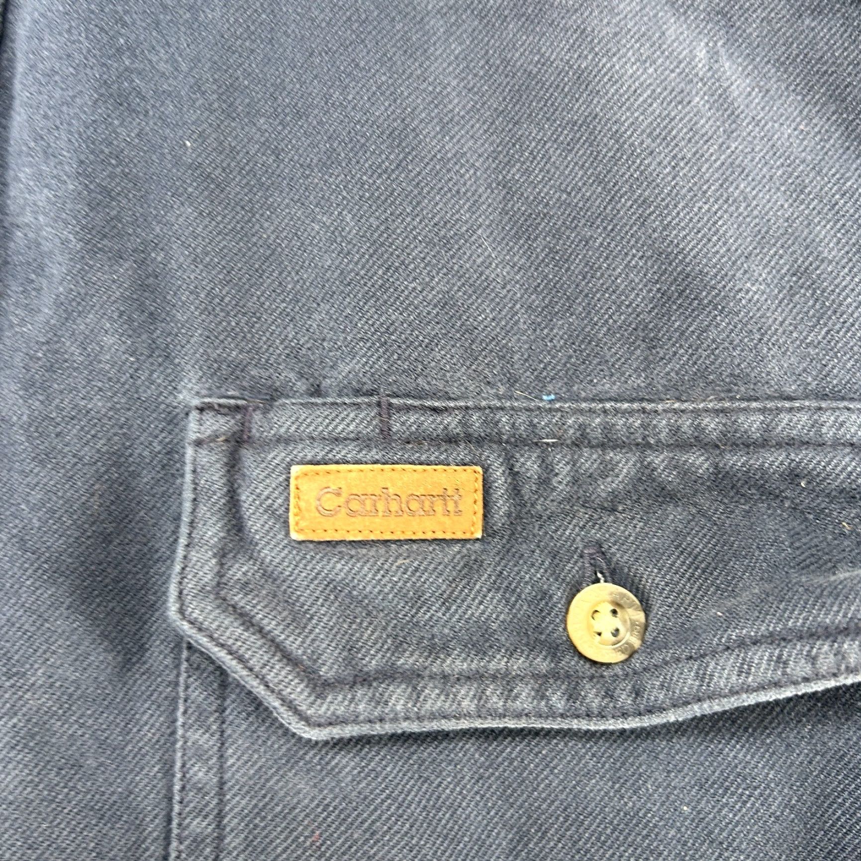 Carhartt VINTAGE Carhartt Shirt Mens L Blue Navy Button Up Long Sleeve Cotton Workwear Size US L / EU 52-54 / 3 - 5 Thumbnail