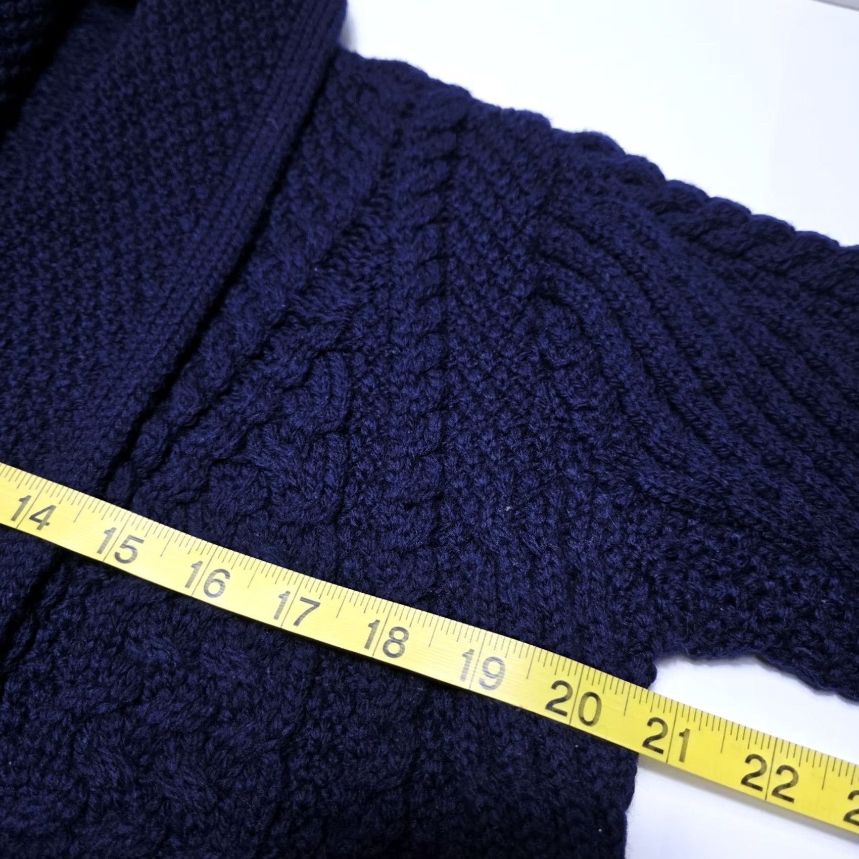Vintage VINTAGE Aran Craft Ireland 100% Merino Wool Open Front Cardigan Sweater Blue Women Small Size S / US 4 / IT 40 - 6 Thumbnail