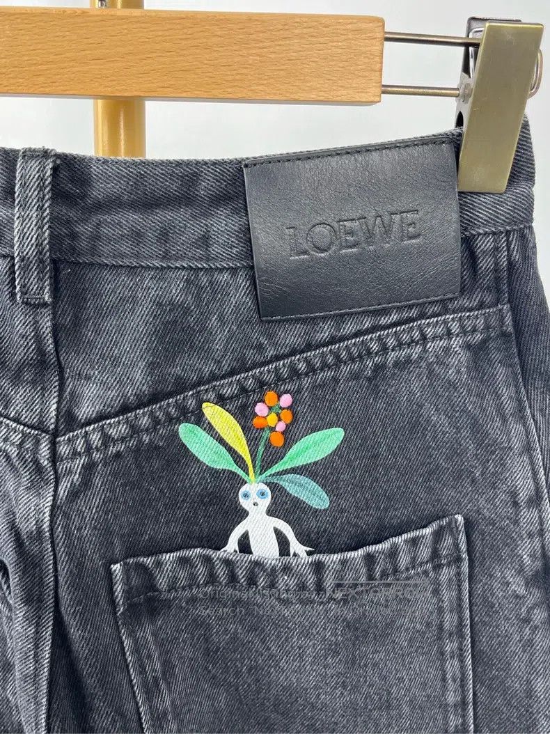 Other Loewe Black Patchwork Letter Logo Denim Long Pants Size 42" / US 20 - 3 Thumbnail