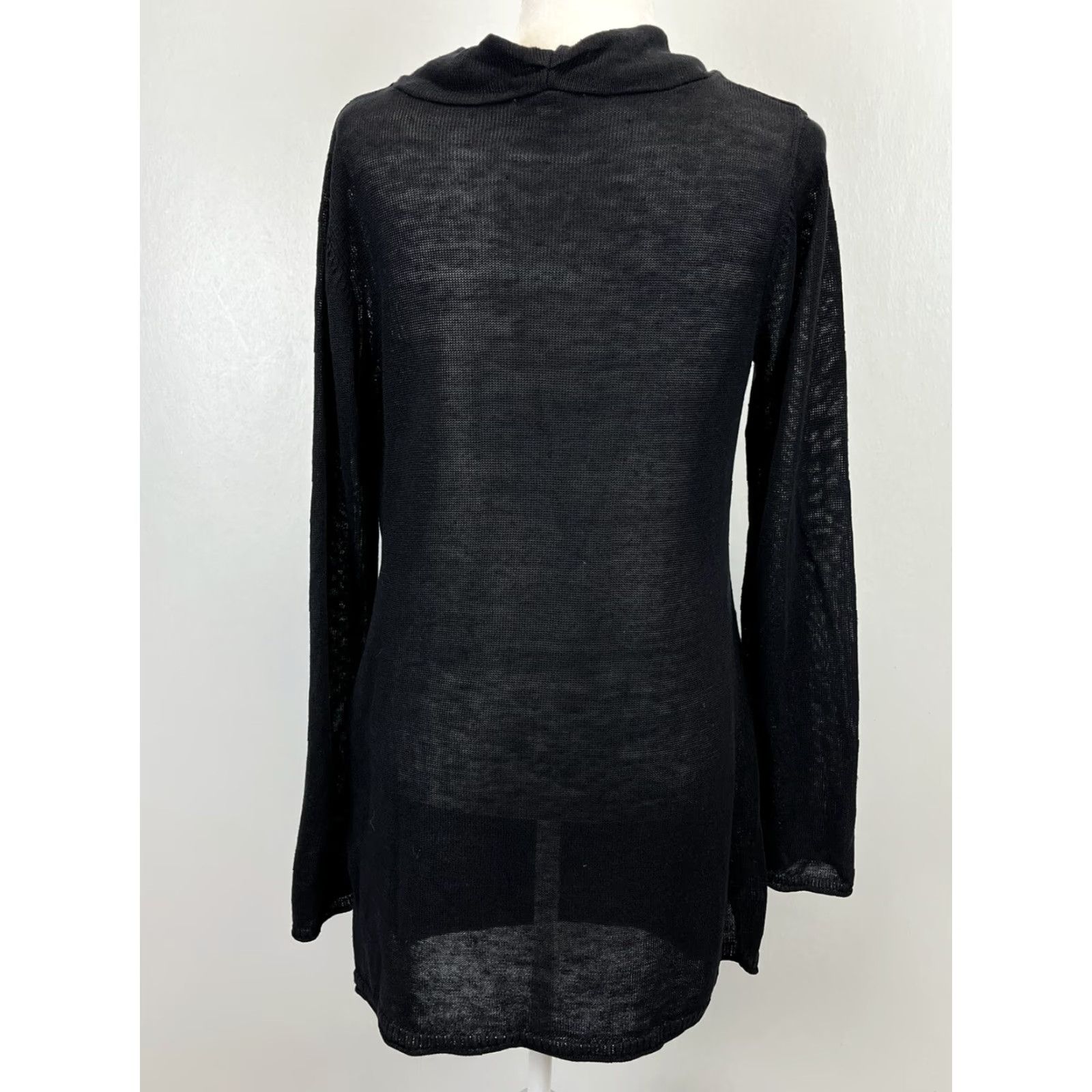 Coldwater Creek VINTAGE Coldwater Creek Black Santana Knit Dress Sz S 6 8 VGUC Cowl Neck Linen Blend Short Sleeve Women Boys? Size S / US 4 / IT 40 - 3 Thumbnail
