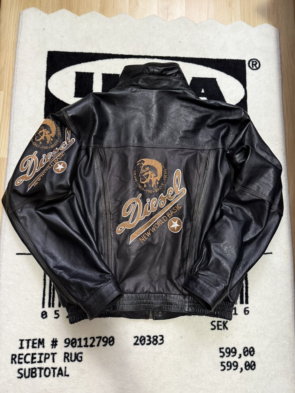 Vintage black leather jacket Diesel vintage Size US XXL / EU 58 / 5 - 1 Thumbnail
