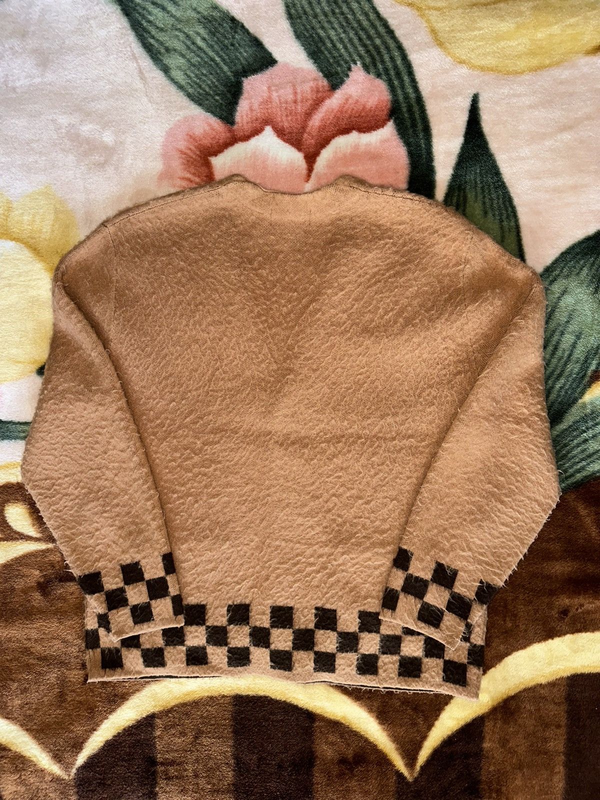 Supreme Supreme Brushed Checkerboard Cardigan Size US S / EU 44-46 / 1 - 2 Thumbnail