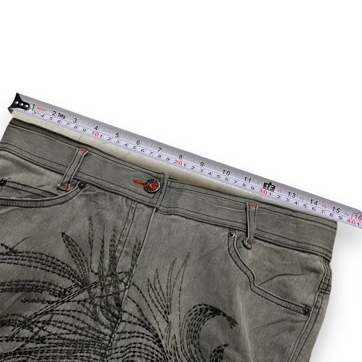 Japanese Brand FLARED HACHIYAMACHO SHIBUYAKU EMBROIDERED DRAGON (з0×40) Size US 30 / EU 46 - 15 Thumbnail