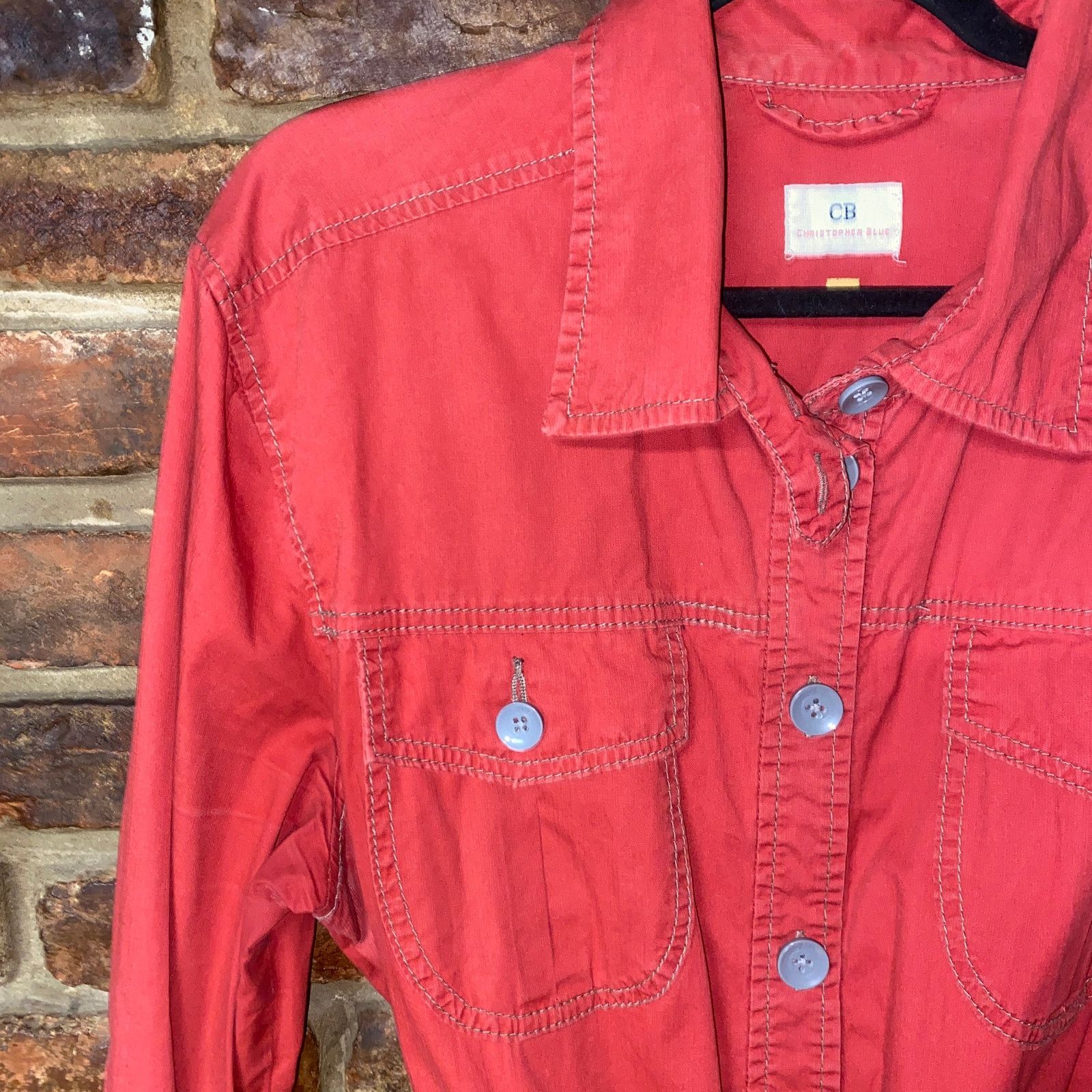 Other Christopher Blue Taylor Red Tie Front Button Down Jacket XL Size XL / US 12-14 / IT 48-50 - 3 Thumbnail