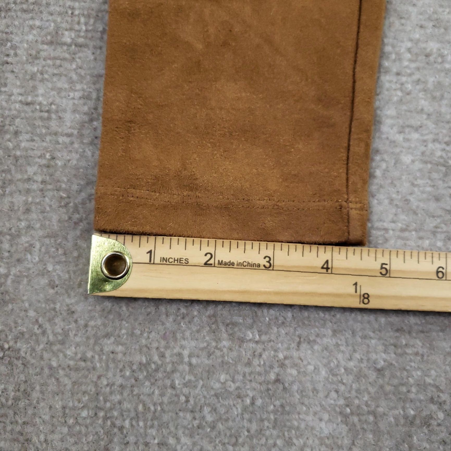 J.McLaughlin J.McLaughlin Leggings Womens Small Brown Faux Suede High Rise Pull On Stretch Size 28" / US 6 / IT 42 - 4 Thumbnail