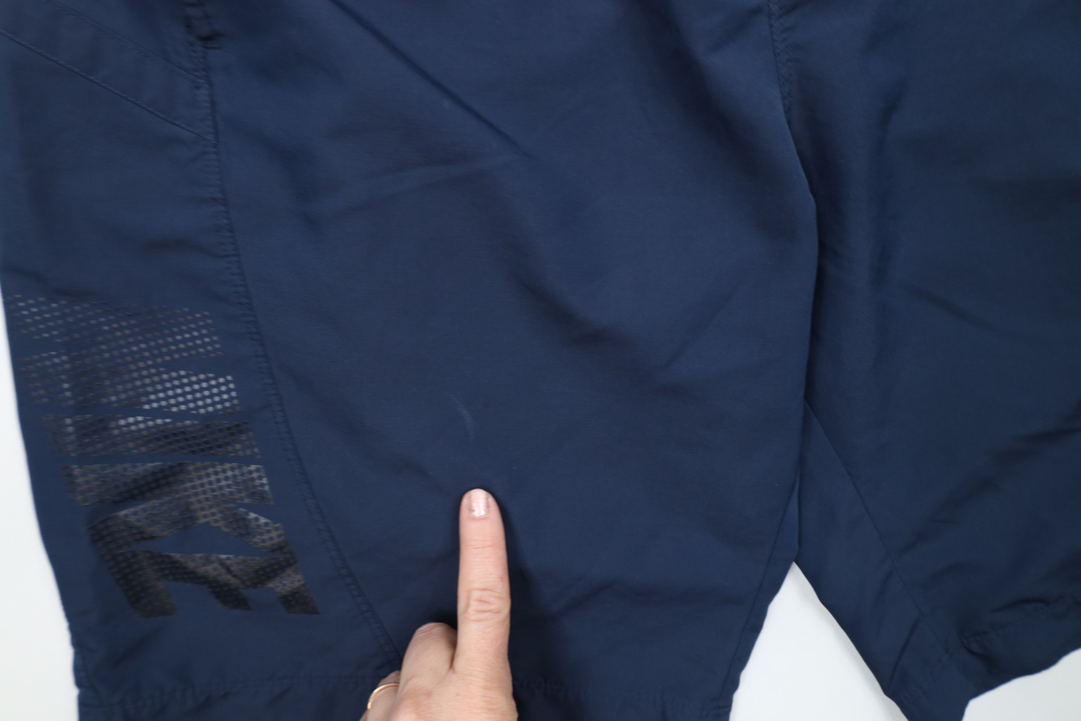 Nike × Vintage Vintage Y2K Nike Block Letter Above Knee Shorts Navy Blue Size US 32 / EU 48 - 6 Thumbnail