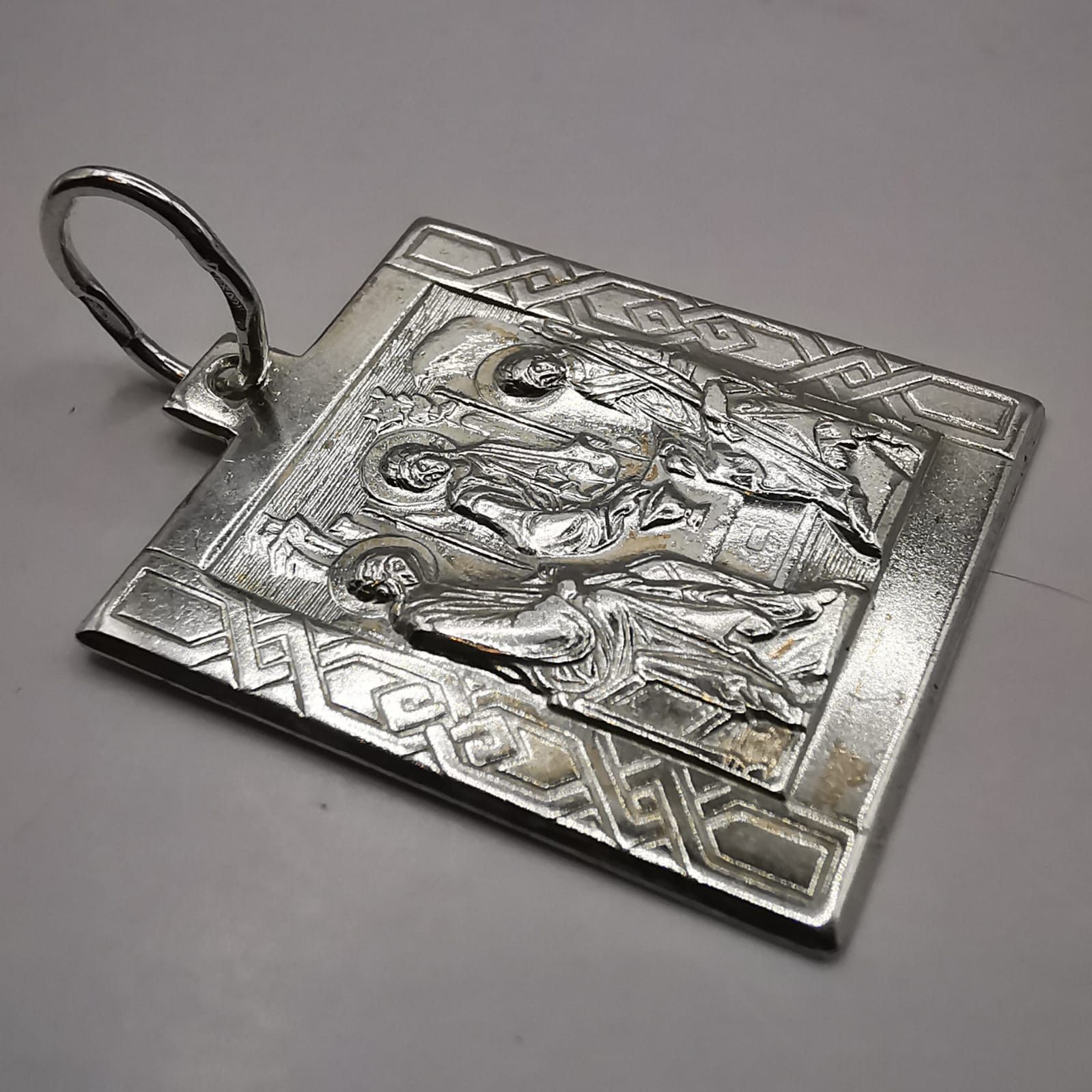 Sterling Silver Vintage pendant "Holy Trinity" made of 925 silver 3,47g Size ONE SIZE - 5 Thumbnail