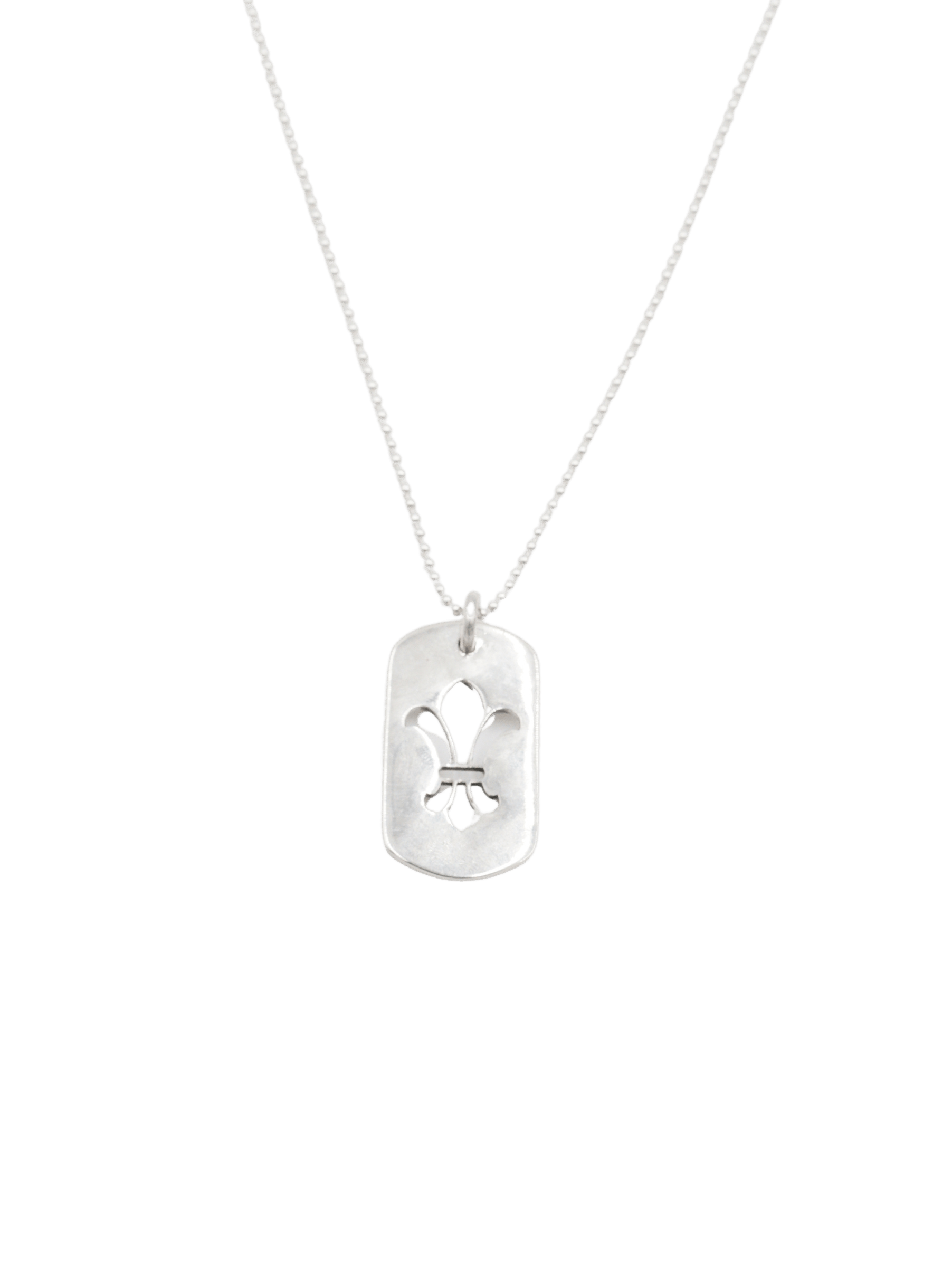 Chrome Hearts Chrome Hearts Large Fleur Cut Out Dog Tag Necklace. Size ONE SIZE - 2 Thumbnail