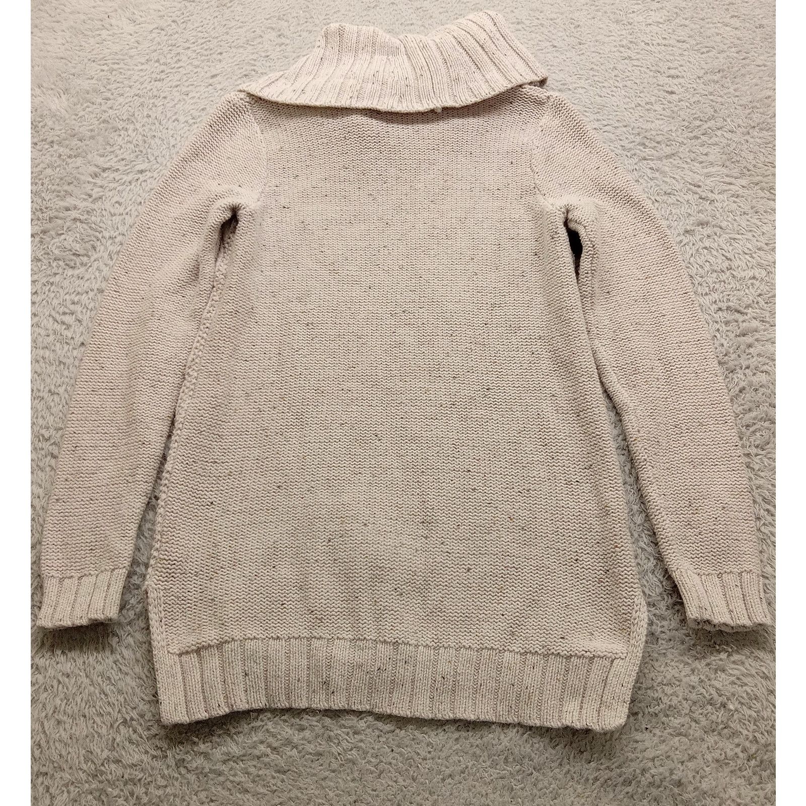 Old Navy Old Navy Cowl Sweater M Women's Long Sleeve Cable Knit Taupe Size M / US 6-8 / IT 42-44 - 3 Thumbnail