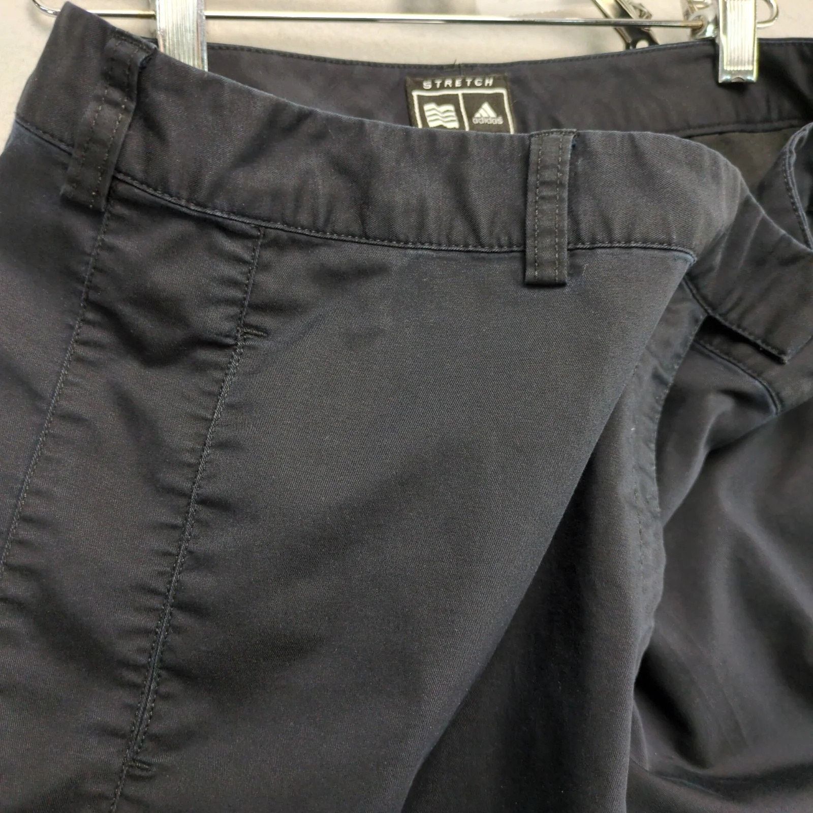 Adidas Vtg Y2K Adidas Stretch Black Shorts Women's 14 35x14" Size 36" / US 14 / IT 50 - 10 Thumbnail