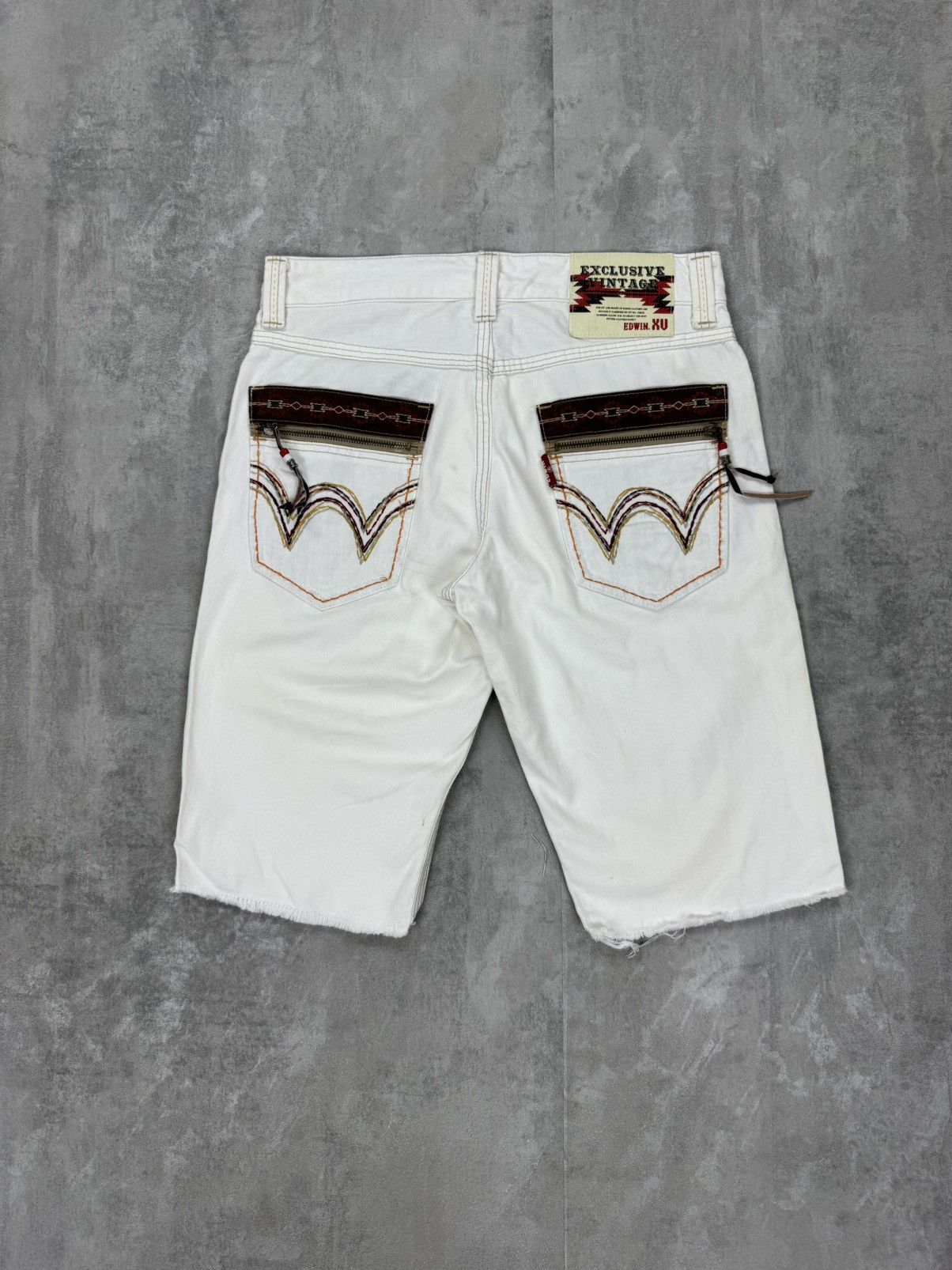 Edwin Rare Edwin XU Exclusive Vintage white denim shorts size 32 Size US 32 / EU 48 - 1 Thumbnail