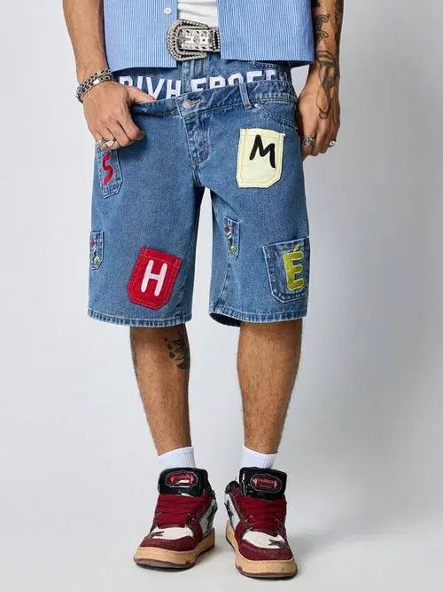 Japanese Brand Doule Waistband Y2k Shorts Jorts Denim Size US 32 / EU 48 - 1 Thumbnail