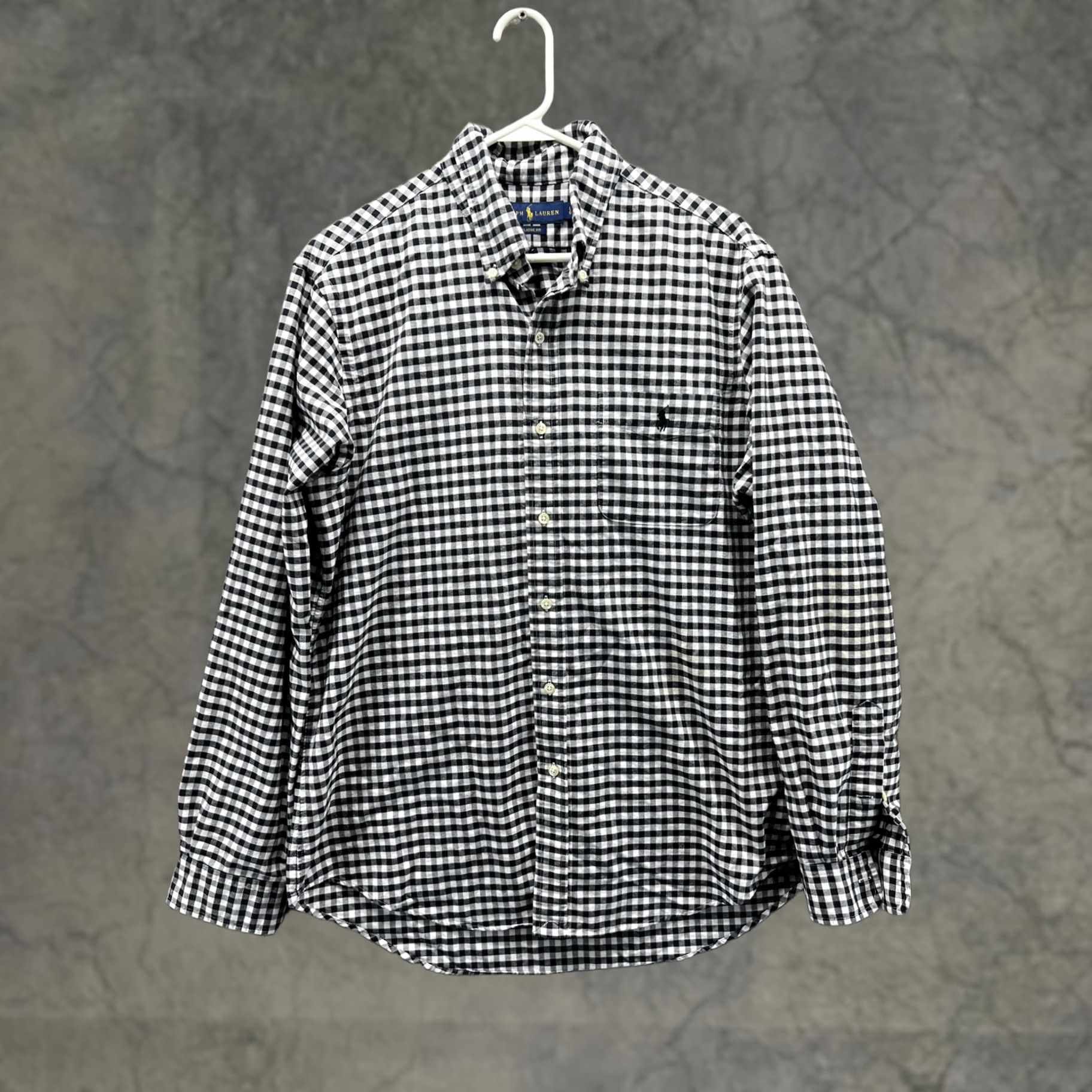 Ralph Lauren Ralph Lauren Shirt Mens Large Black Check Oxford Button Front Classic Vintage Shirt Size US L / EU 52-54 / 3 - 1 Thumbnail