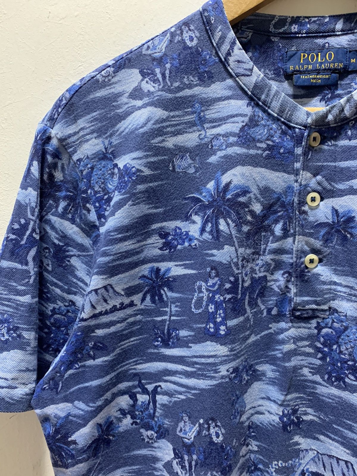 Polo Ralph Lauren Polo Ralph Lauren Hawaiian Short Sleeve Shirt Mens M Blue Size US M / EU 48-50 / 2 - 10 Thumbnail