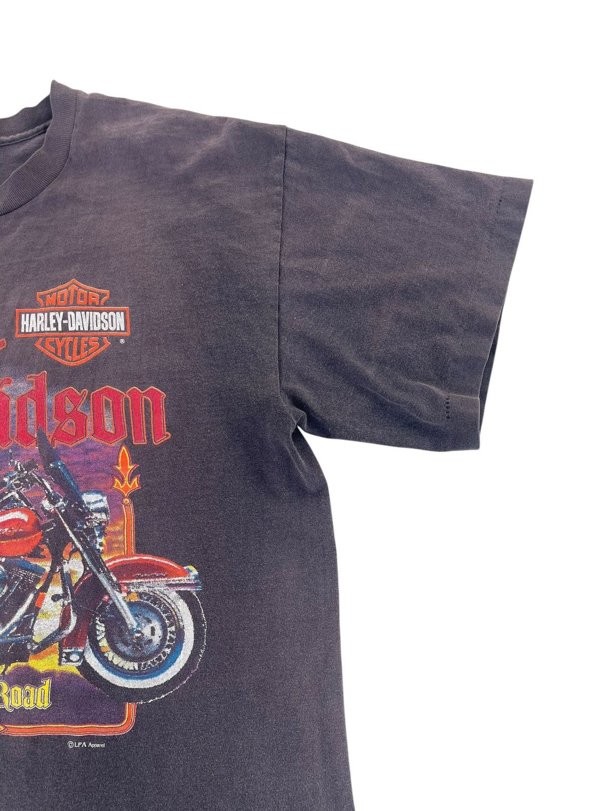 Harley Davidson Vintage 1995 HD Harley Davidson King Of The Road Shirt Tee Size US L / EU 52-54 / 3 - 3 Thumbnail