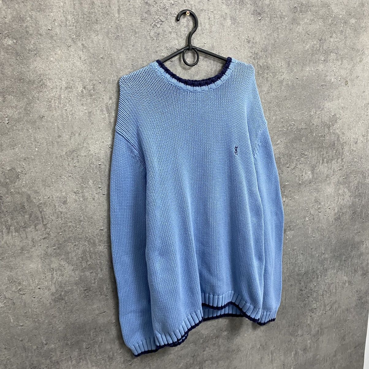 Yves Saint Laurent Blue YSL Sweater Knit Yves Saint Laurent Sweater Sweatshirt Size US XL / EU 56 / 4 - 3 Thumbnail