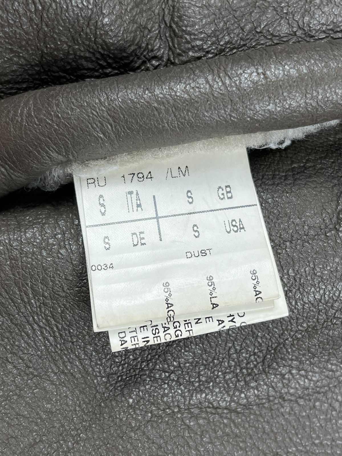 Rick Owens FW06 Rick Owens Dustulator Shearling Leather Jacket Size US S / EU 44-46 / 1 - 6 Thumbnail