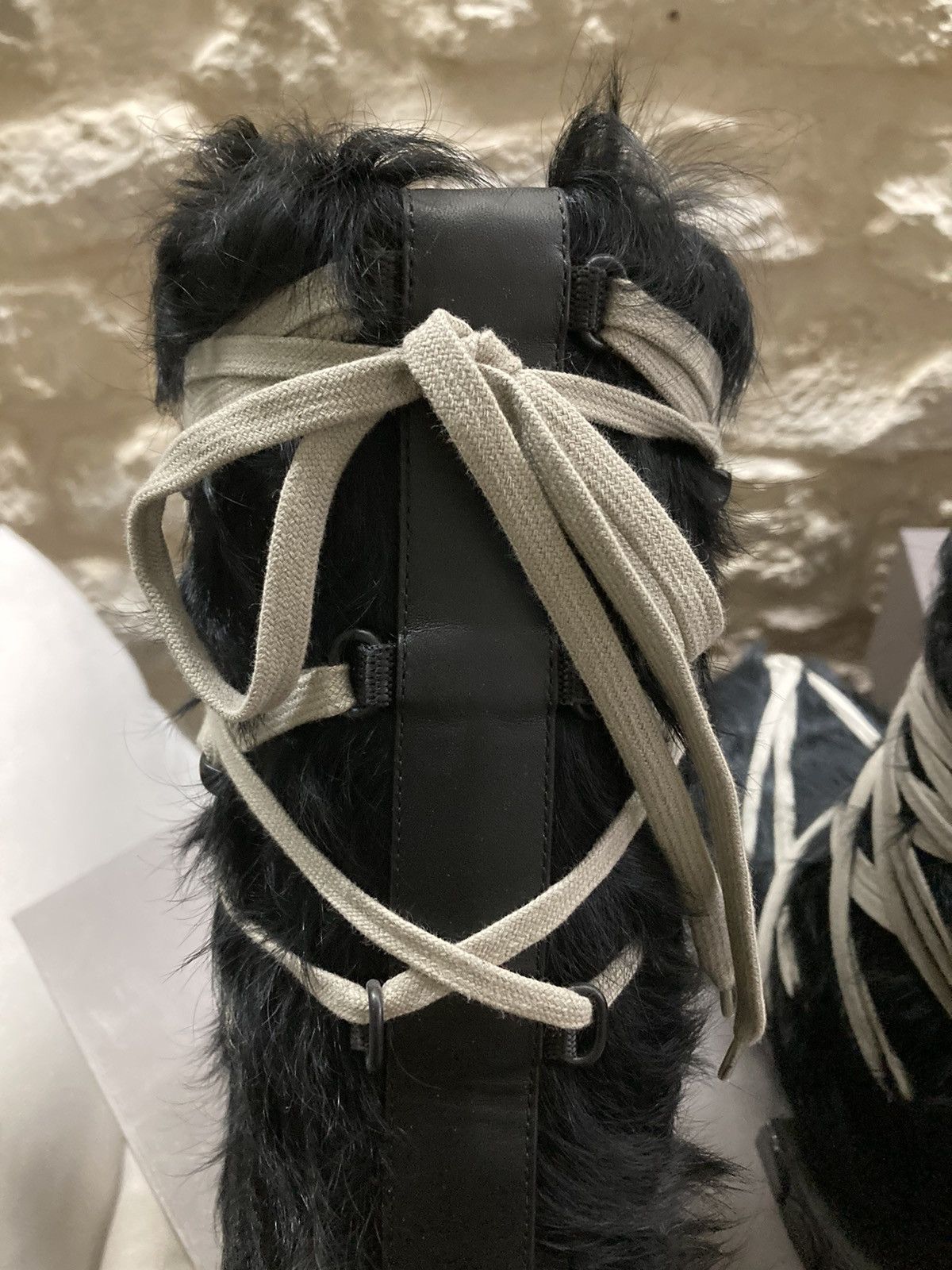 Rick Owens NEW Men’s Black Polished Pony Lunar Boots by Rick Owens Size US 9 / EU 42 - 9 Thumbnail