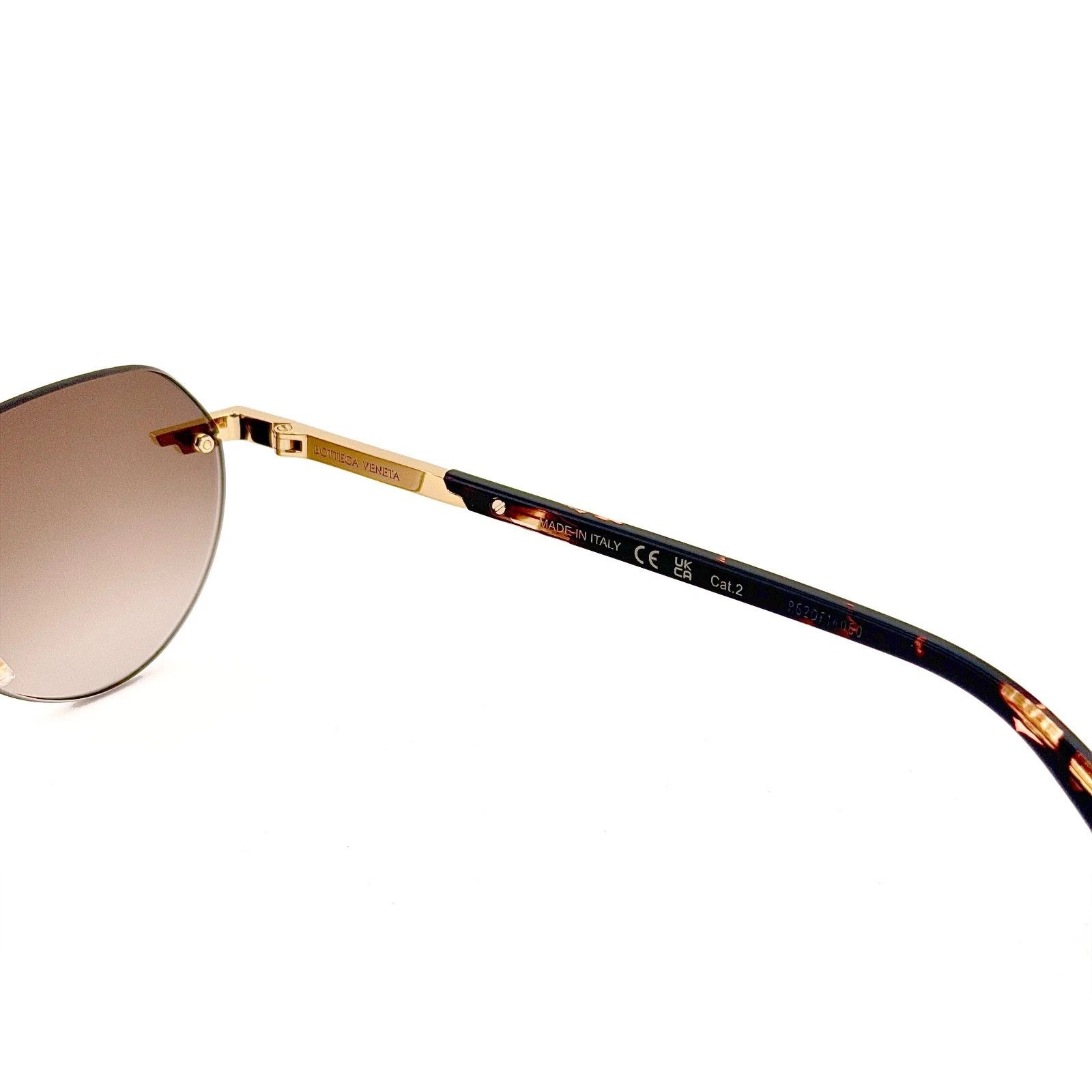 Bottega Veneta BOTTEGA VENETA 1379 BV1379S Brown Classic Oval Sunglass 003 Size ONE SIZE - 7 Thumbnail