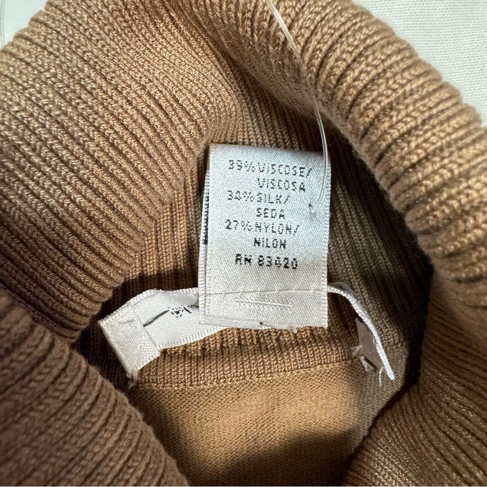 Other NWT New August Silk Silk Blend Beige Turtleneck Sweater Siz Size M / US 6-8 / IT 42-44 - 9 Thumbnail