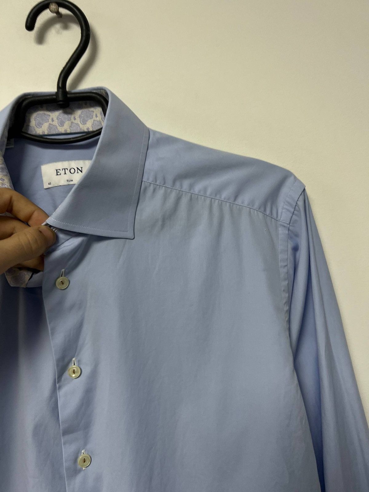 Eton Vintage Eton Slim Fit Button Shirt Blue Mens sz 42 16 1/2 Size US XS / EU 42 / 0 - 9 Thumbnail