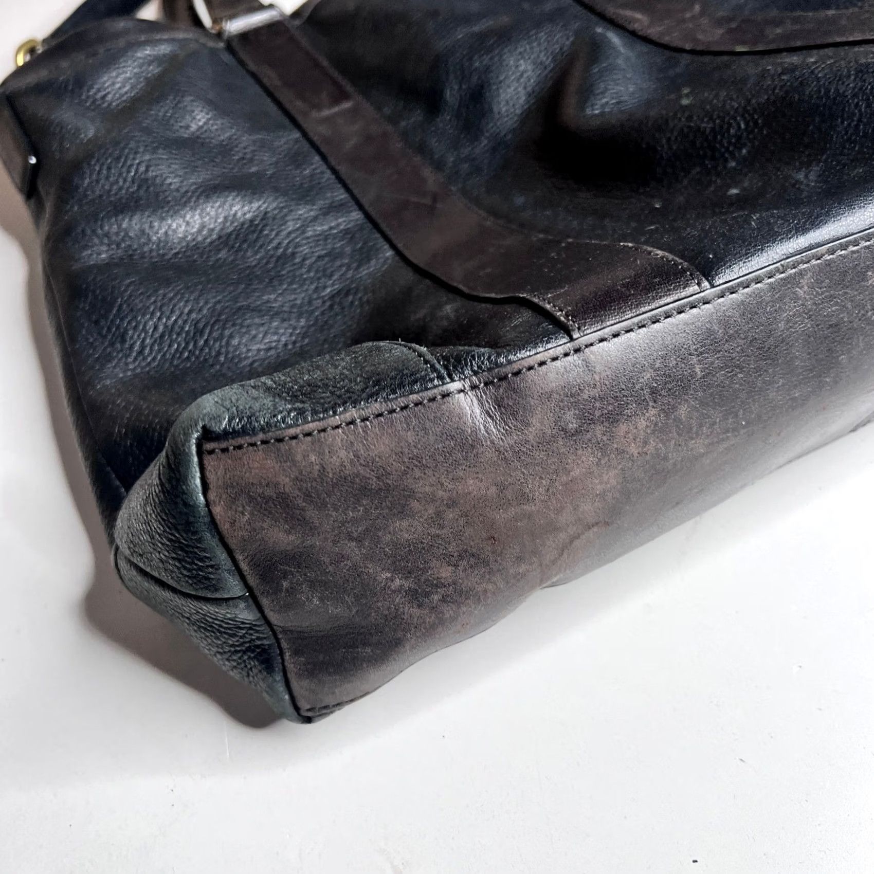 Coach Coach Bleecker Legacy Business Tote Black Leather Crossbody Bag 70477 Womens Size ONE SIZE - 7 Thumbnail