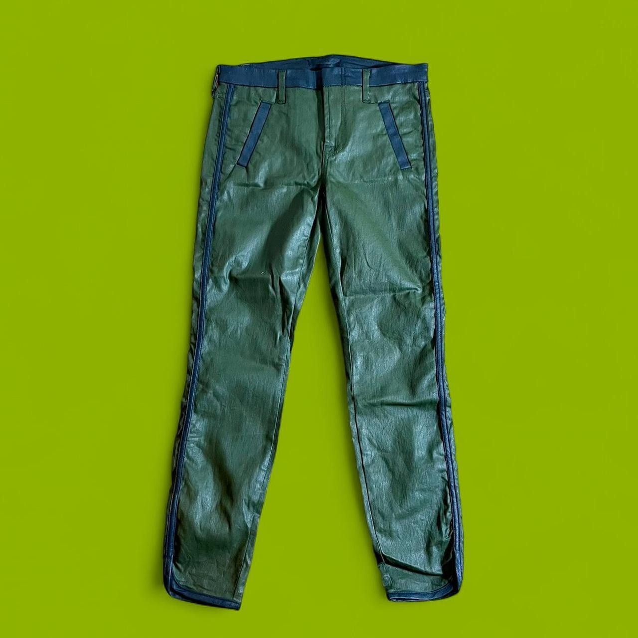 Seven 7 Seven7 For All Mankind Green Coated Jeans - Size 26 Size 26" / US 2 / IT 38 - 1 Thumbnail