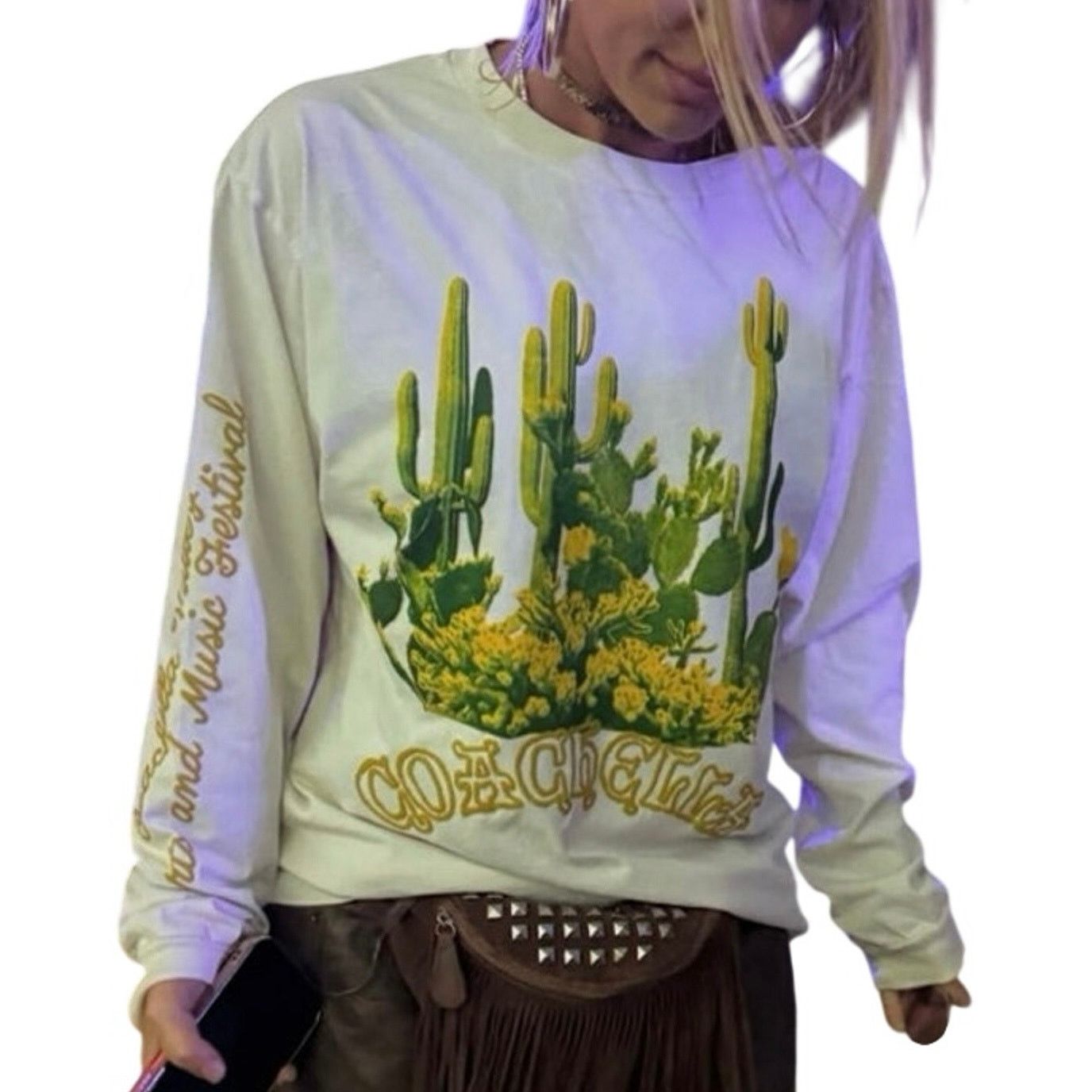 Daydreamer DAYDREAMER Coachella Cactus Concert Long Sleeve Size XL New Size XL / US 12-14 / IT 48-50 - 3 Thumbnail