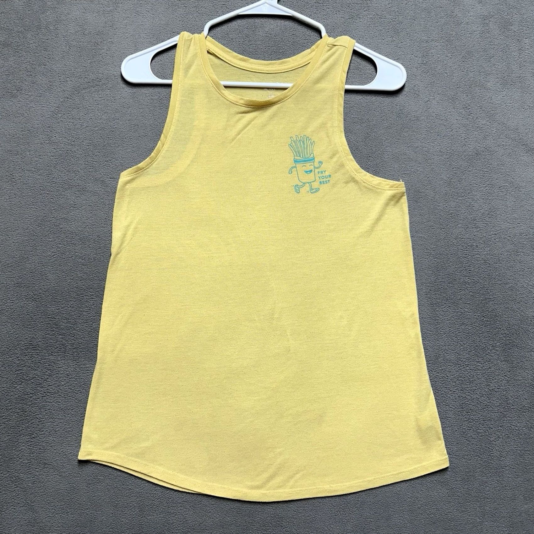 Old Navy Old Navy Active Tank Top Womens Small Go Dry Running French Fries Fry Your Best Size S / US 4 / IT 40 - 2 Thumbnail