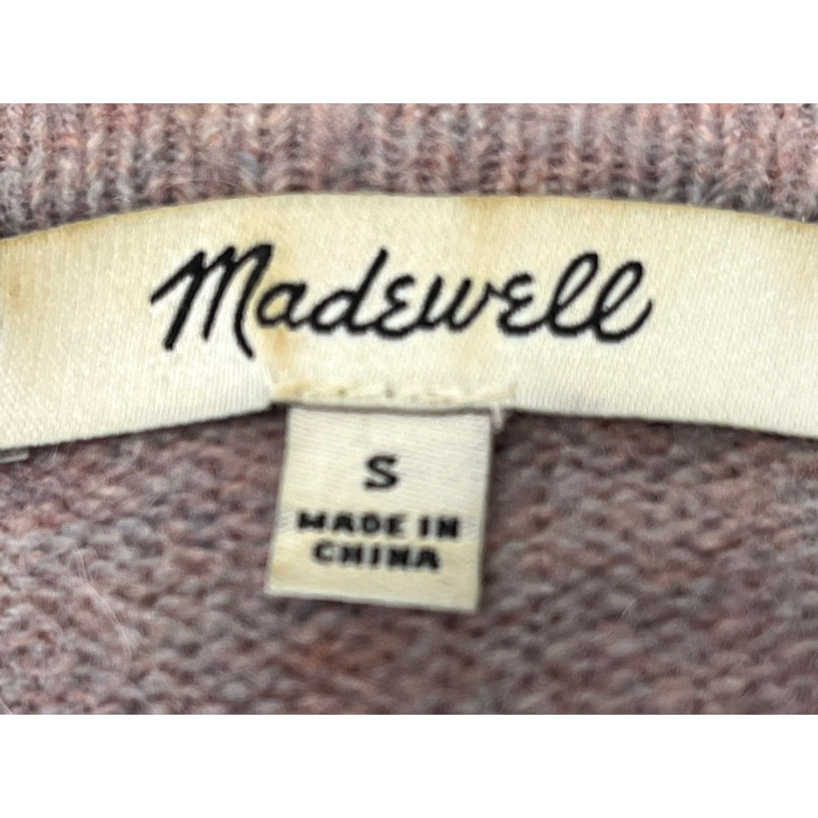 Madewell Madewell Kent Cardigan Sweater Womens Small Lavender Grey Merino Blend Long Sleeve Size S / US 4 / IT 40 - 7 Thumbnail