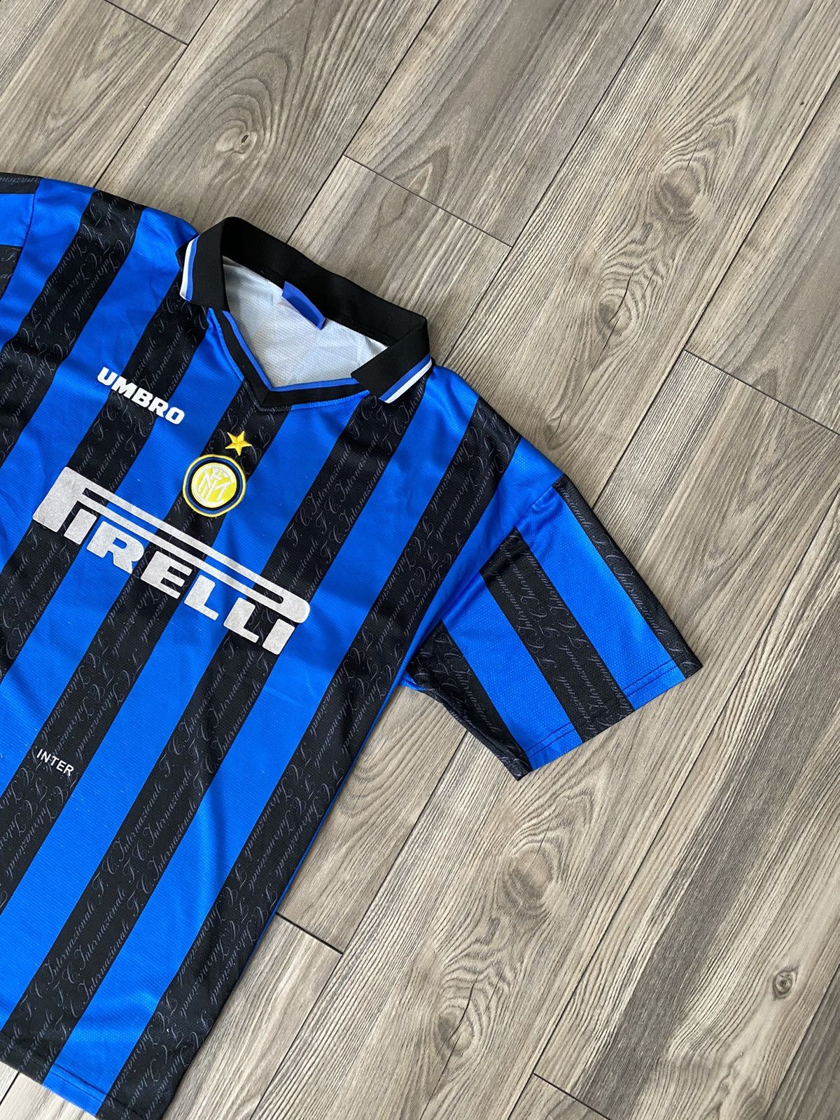Umbro Vintage Umbro Inter Football Jersey Pirelli 1996/1997 Size US XXL / EU 58 / 5 - 4 Thumbnail