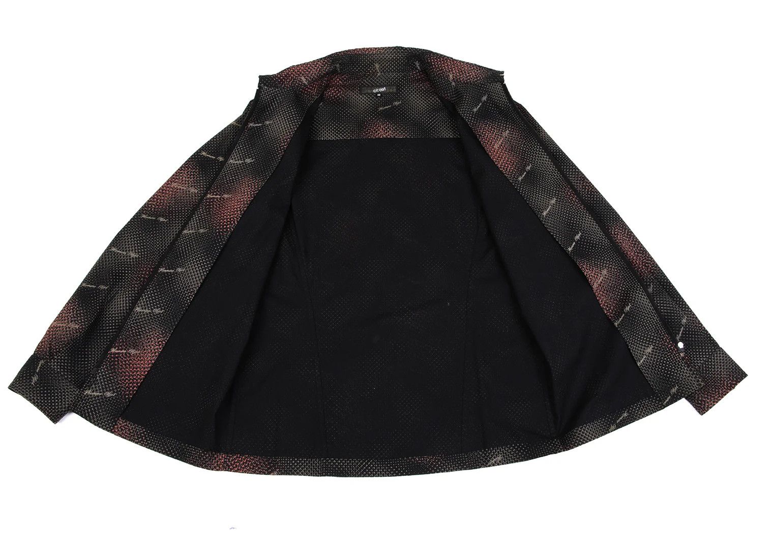 Jean Paul Gaultier Graphic Logo Print Zip Shirt Jacket in Black and Red Size US M / EU 48-50 / 2 - 8 Thumbnail