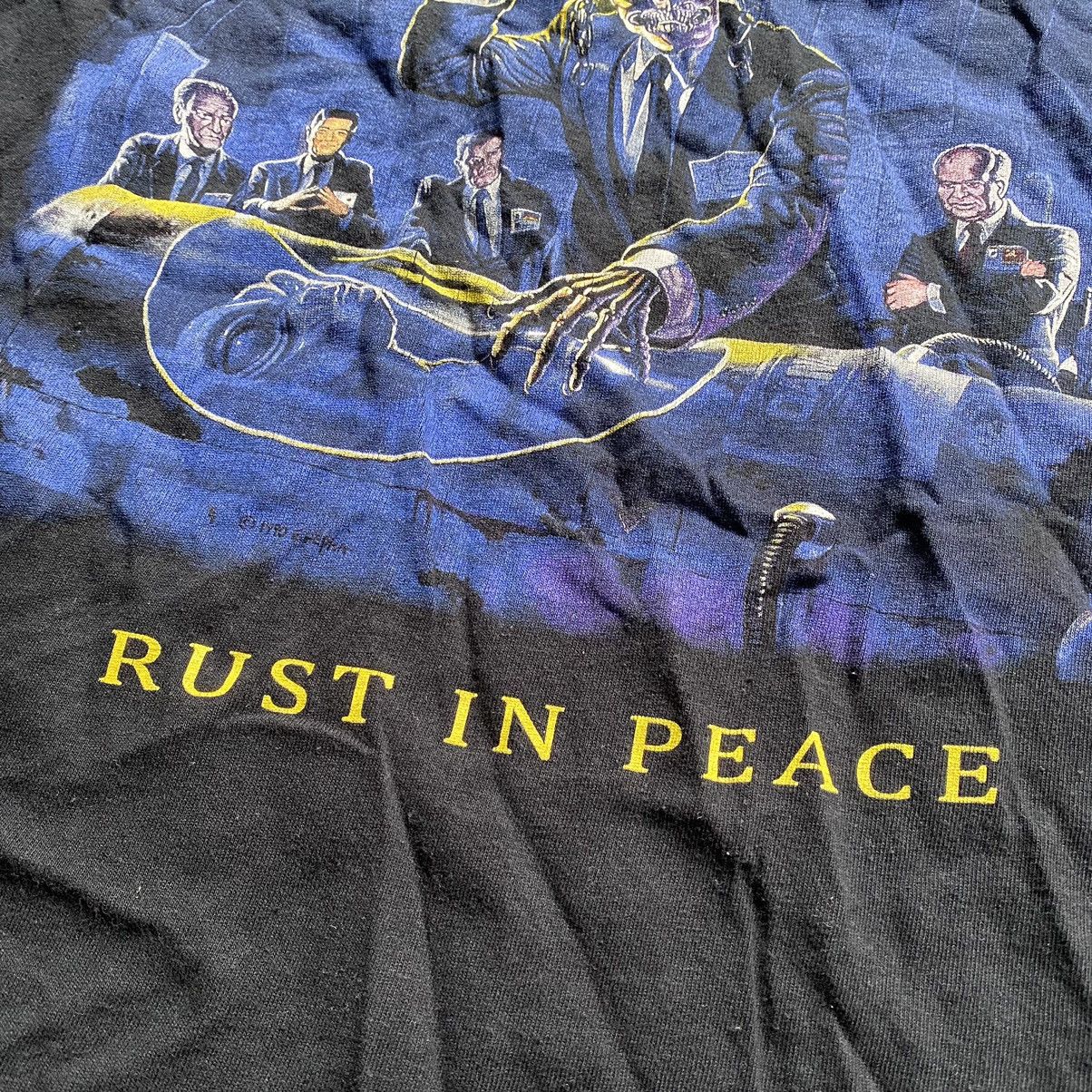 Band Tees VINTAGE MEGADETH RUST IN PEACE BIOHAZARD T SHIRT Size US XL / EU 56 / 4 - 3 Thumbnail