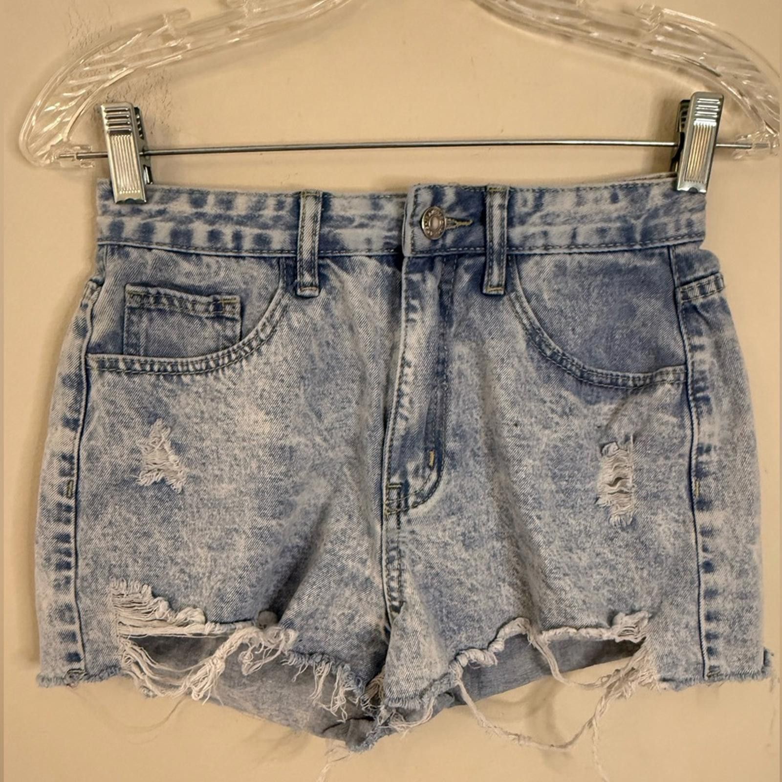 Shein Shein cutoff lightweight denim jean shorts SZ 26” waist Size 26" / US 2 / IT 38 - 3 Thumbnail
