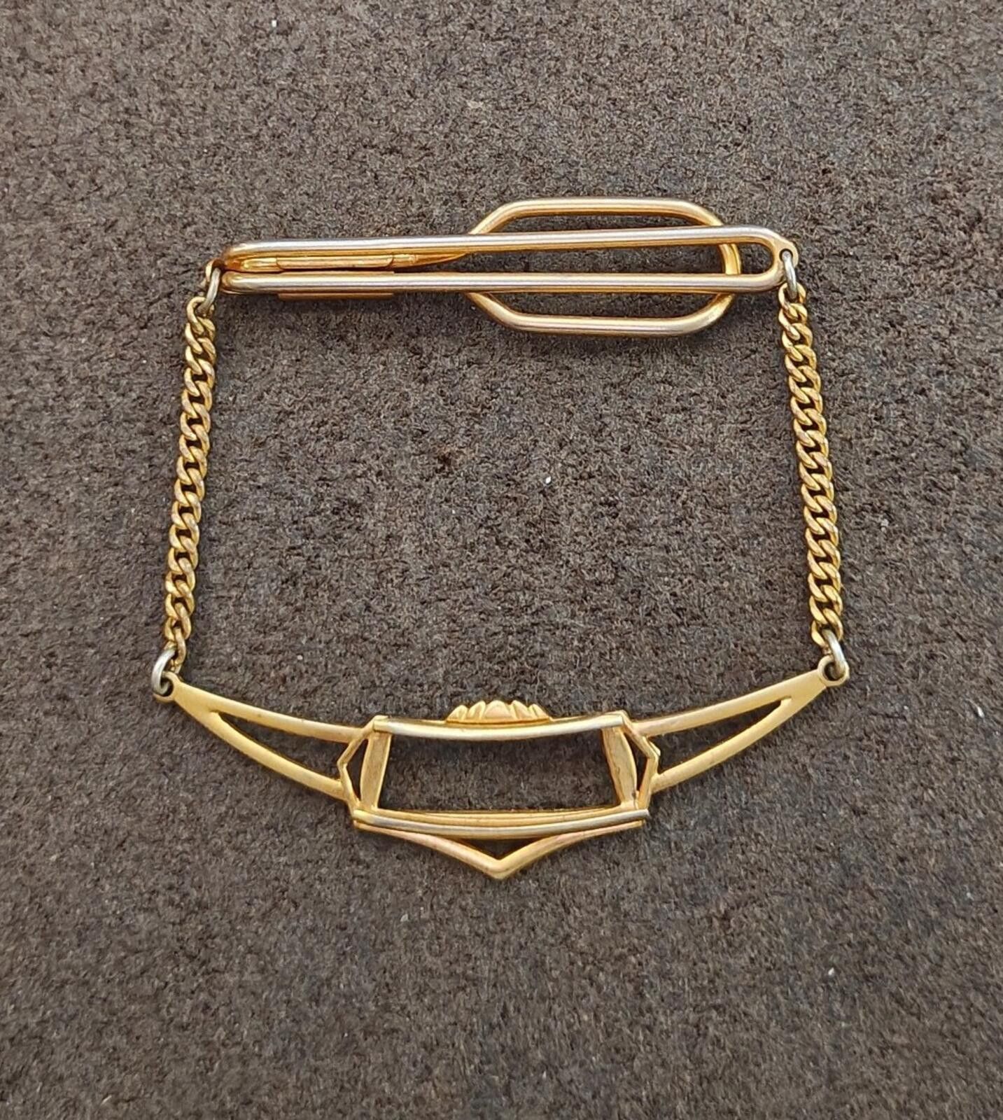 Other 1930s Art Deco Style Gold Tone Tie Bar/Tie Clip Size ONE SIZE - 6 Thumbnail
