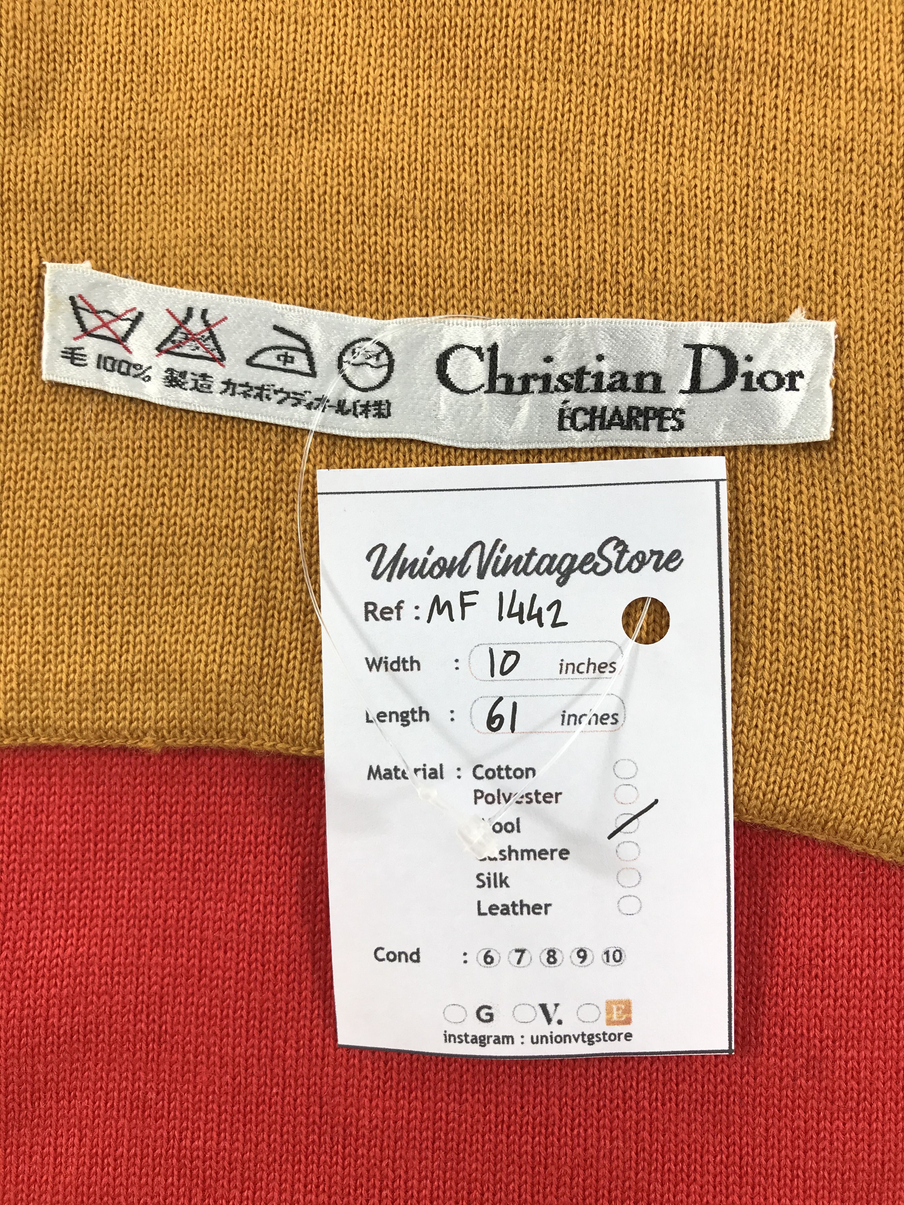 Christian Dior Monsieur Vintage Christian Dior Scarf/Muffler/Neckwear MF1442 Size ONE SIZE - 7 Thumbnail