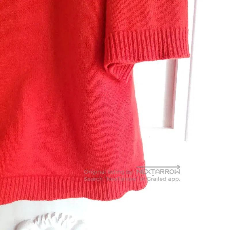 Valentino Valentino Red Cashmere Short Sleeve Sweater . Size L / US 10 / IT 46 - 2 Thumbnail