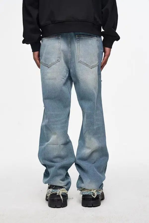 VIBE Vintage street hip-hop washed and aged ripped design jeans Size US 34 / EU 50 - 4 Thumbnail