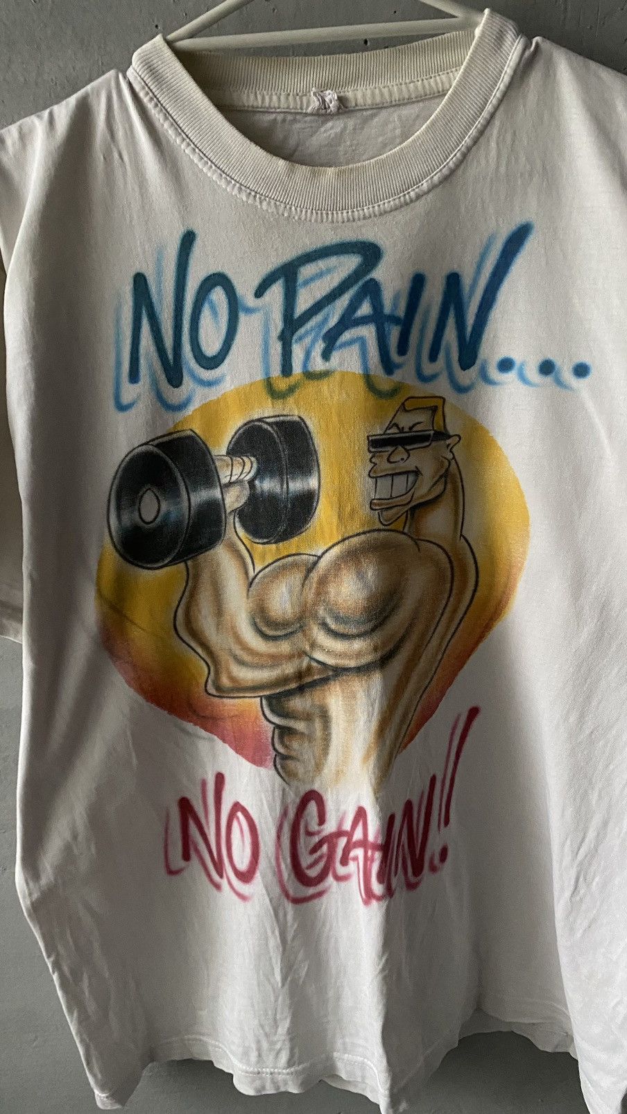 Vintage Vintage Strong man NO PAIN … NO GAIN Size US XL / EU 56 / 4 - 3 Thumbnail