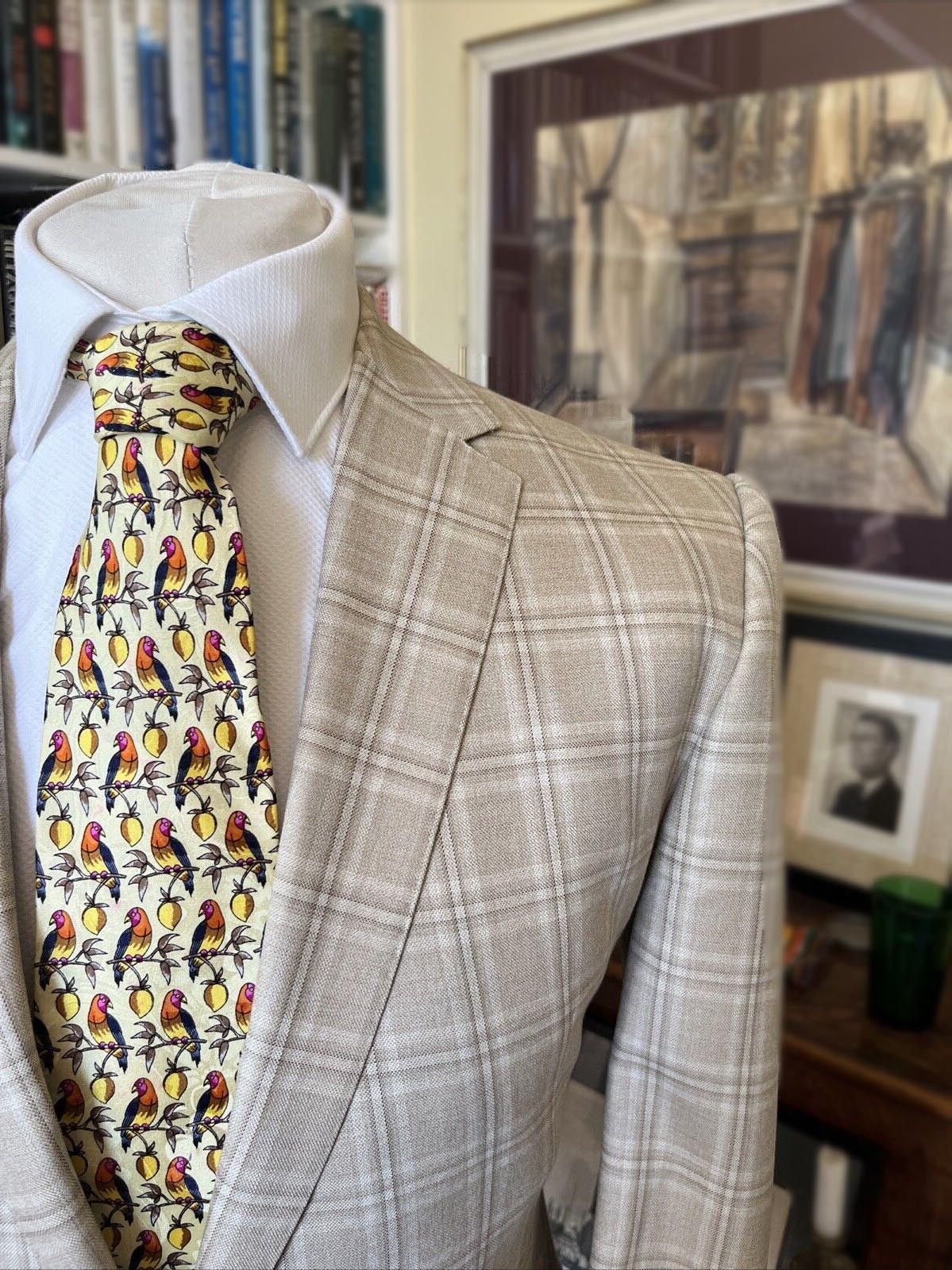 Gieves & Hawkes Gieves & Hawkes beige check blazer Size 40R - 3 Thumbnail