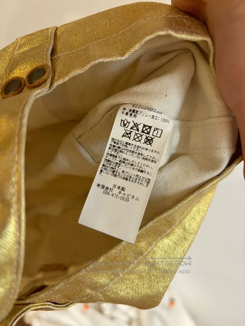 Kapital Kapital 22SS new gold aluminum foil coated canvas handbag Size ONE SIZE - 5 Thumbnail