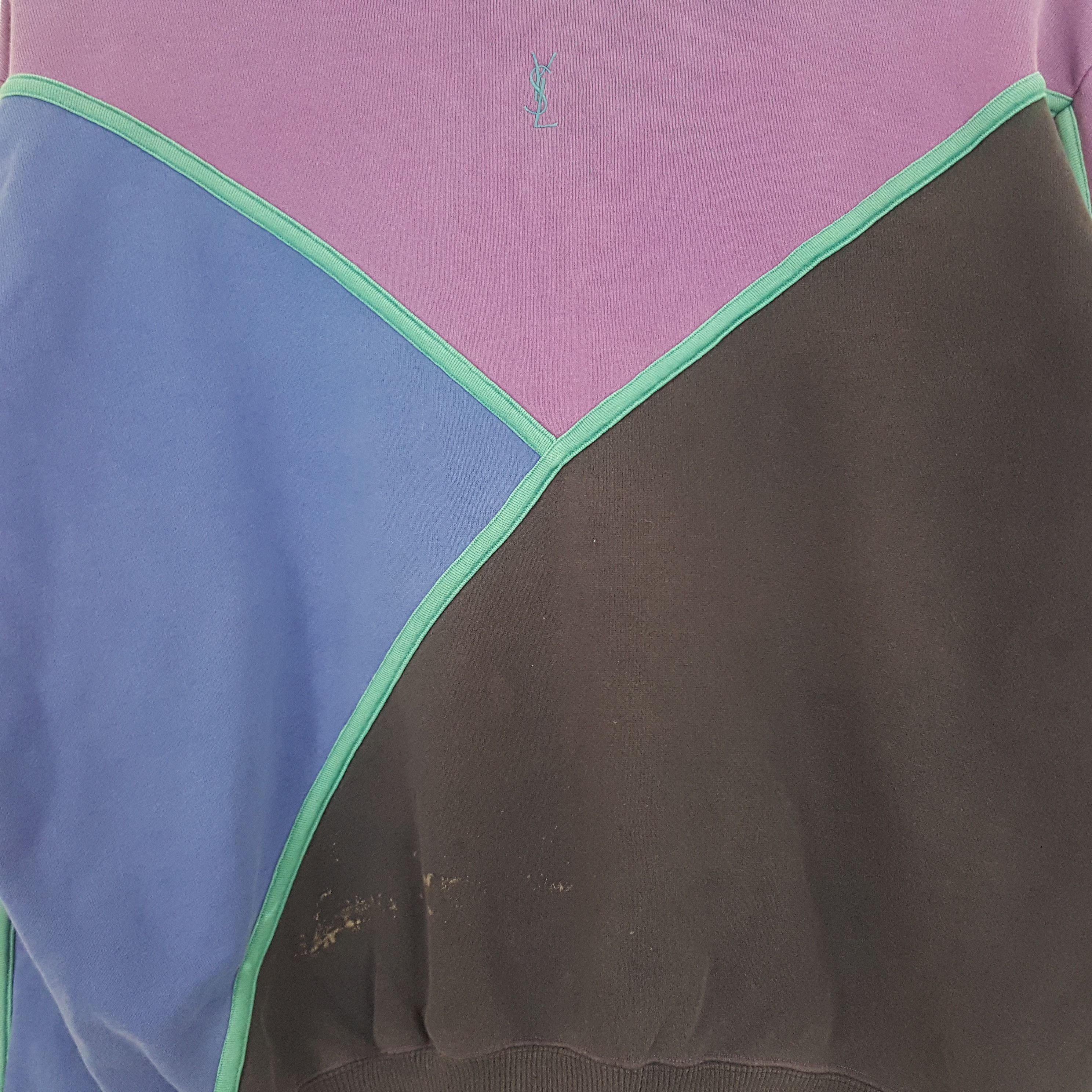 Vintage × Yves Saint Laurent Vintage Yves Saint Laurent Luxury Brand YSL Logo Sweatshirt Size US L / EU 52-54 / 3 - 2 Thumbnail