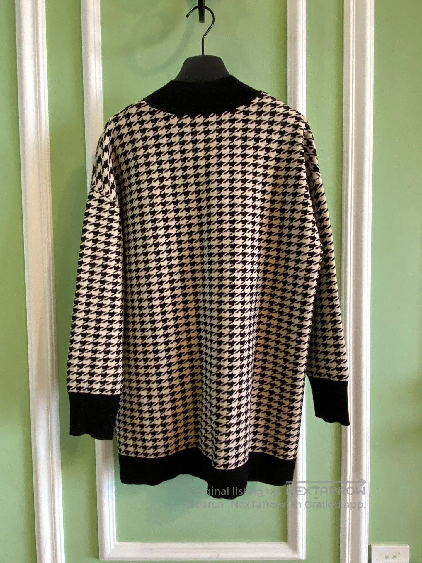 Sandro Sandro Houndstooth Tweed Cardigan. Size XS / US 0-2 / IT 36-38 - 6 Thumbnail