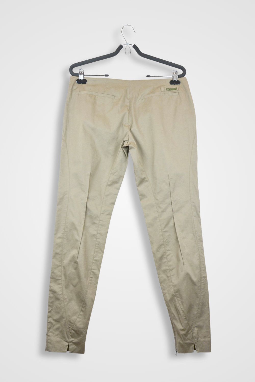 Prada Prada Black Tab Zip Hem Chinos Khaki - Size IT44 (W31–32) Size US 31 - 1 Thumbnail