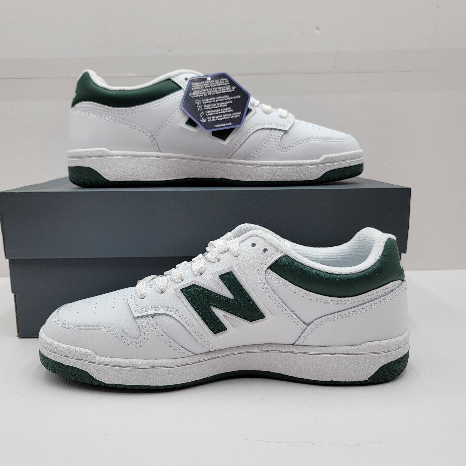 New Balance New Balance 480 White/Green Sneakers BB480LNG Men Sz 6.5 NIB Size US 6.5 / EU 39-40 - 2 Thumbnail