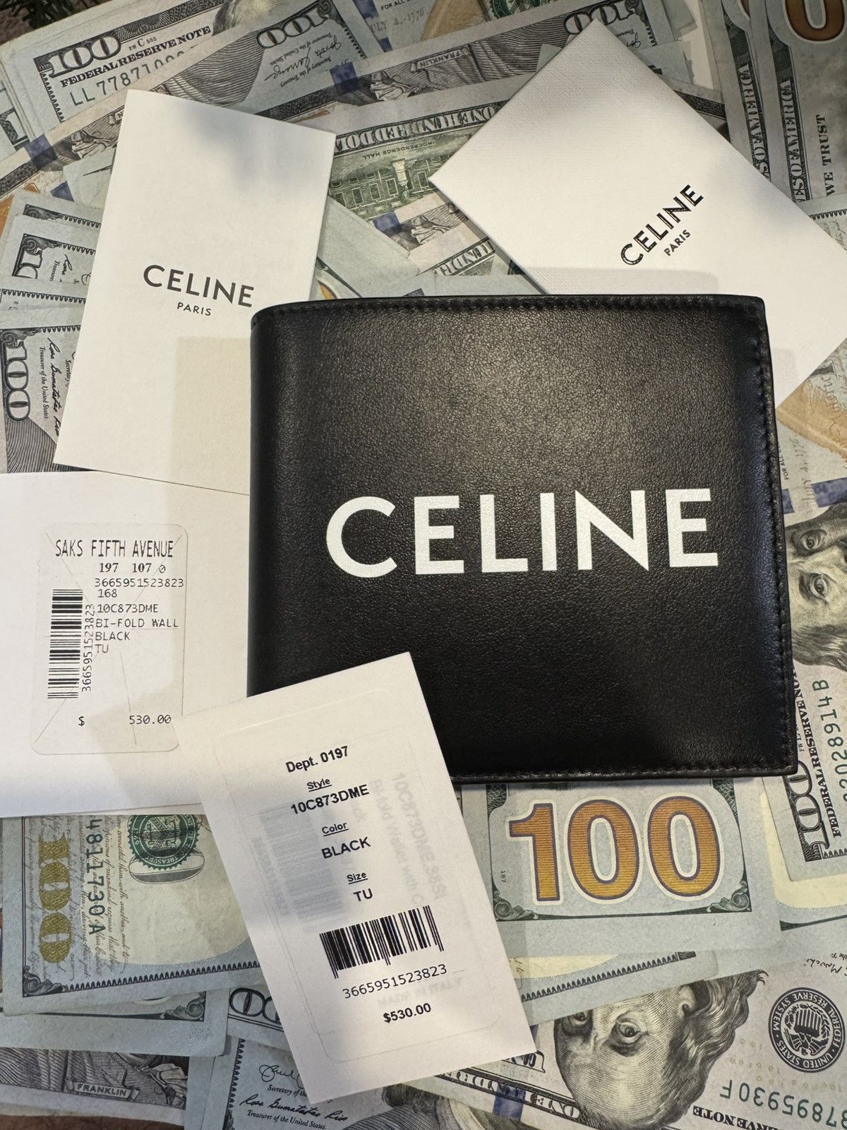 Celine Celine BI - FOLD WALL Black Wallet Size ONE SIZE - 1 Thumbnail
